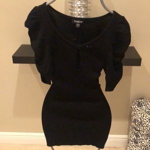 Bebe Stretch Top with Keyhole Detail